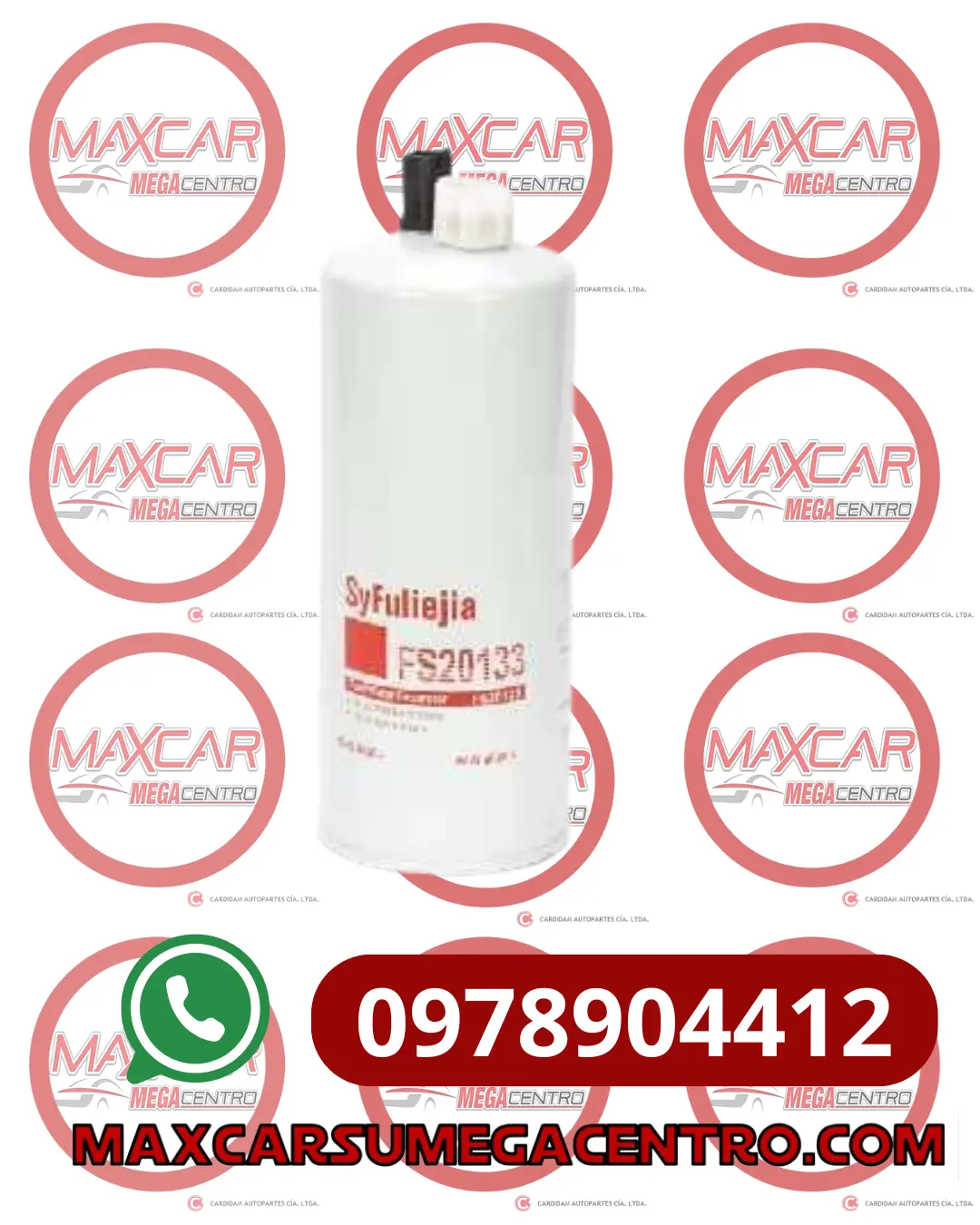 F.Sfs20133 Filtro Combustible Samury Caterpillar Kobelco Hyundai (1125030-T12m1) 1