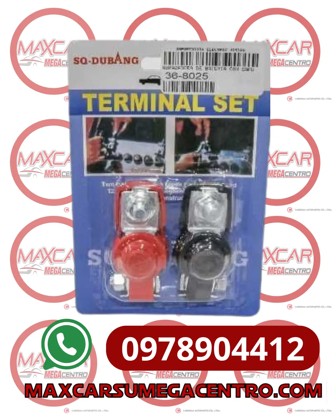 Bor.368025 Borne Bateria Con Capuchon Dubang  (Kit + -) 1