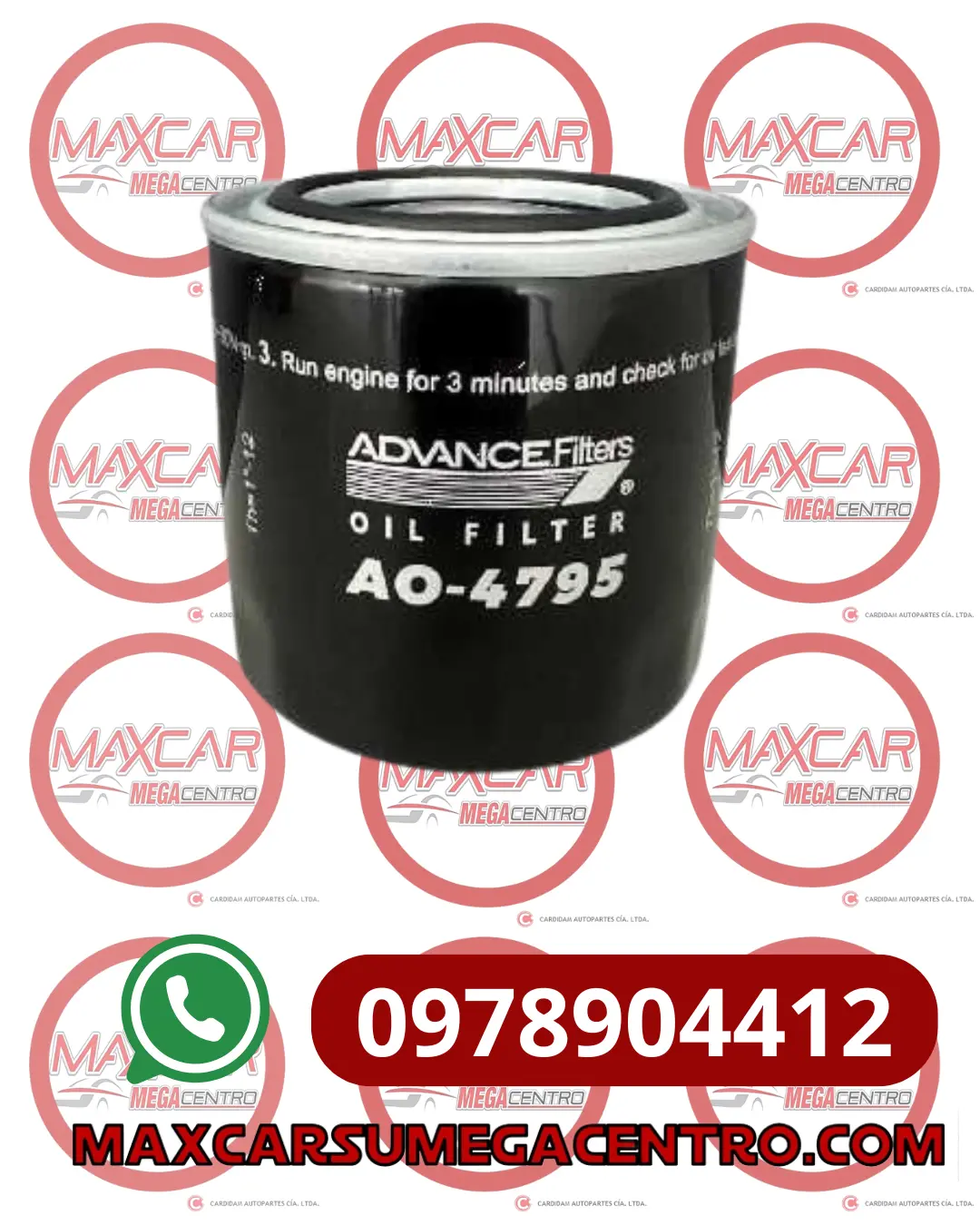 F.Ao4795 Filtro Aceite Advance Sinotruk Nls 2.5T Nks 3.5T 1