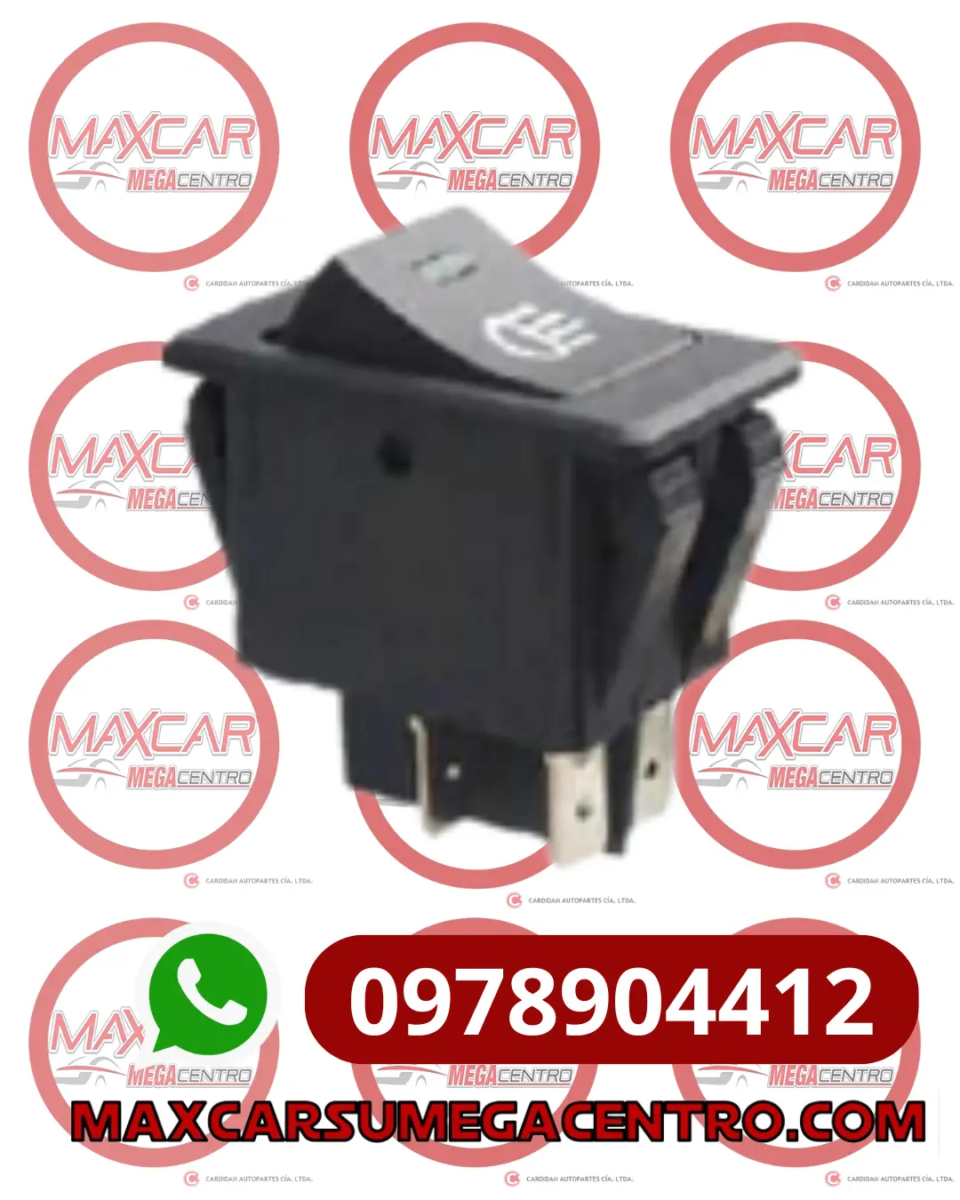 Sw.Sw010  Switch Stark 4 Term. On-Off Con Luz (34.2X20.2Mm) 35A-12V 1