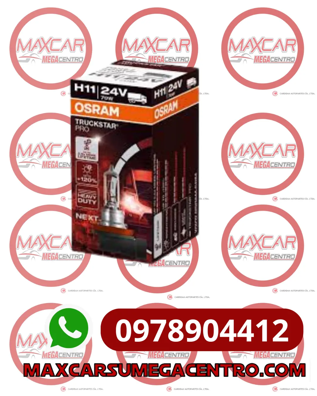 Far.H11 Halogeno Osram 24V 70W Pgj19-2 Truckstar 1