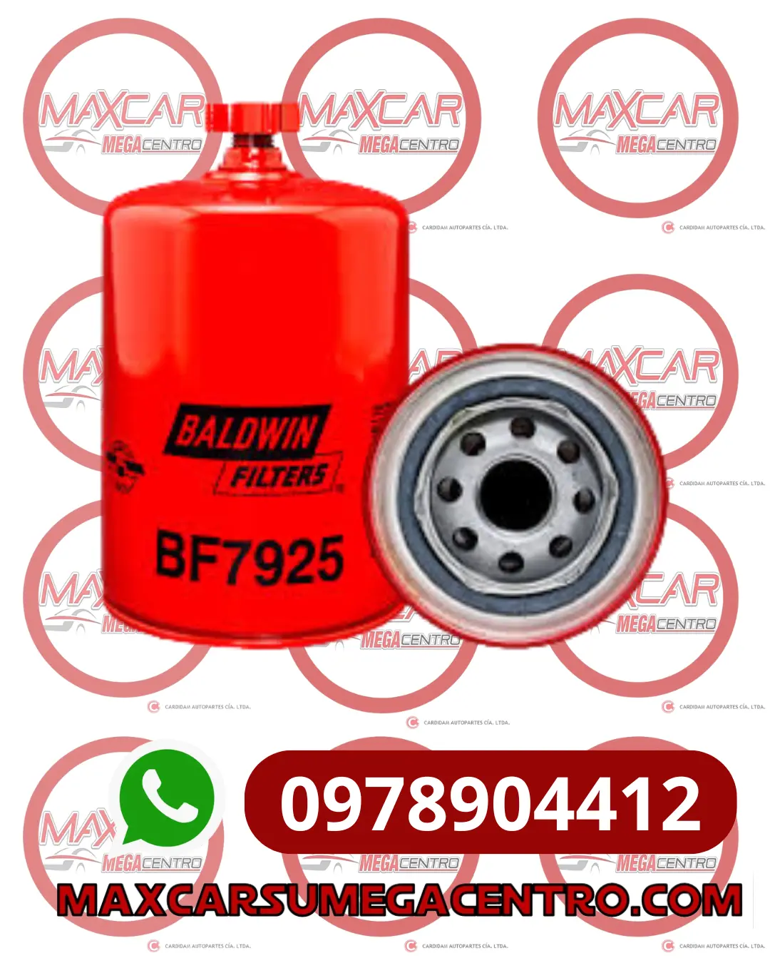 F.Bf7925 Filtro Combustible Baldwin Bf7925 Cat 1R1804 Gehl 184223 J.C. Bamford 32/925423 1