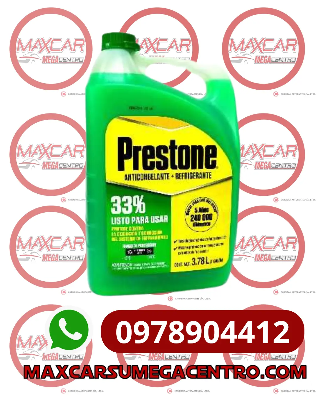 Ref.Prev Prestone Refrigerante Atz 33/67 Verde (Af9033mv) 1