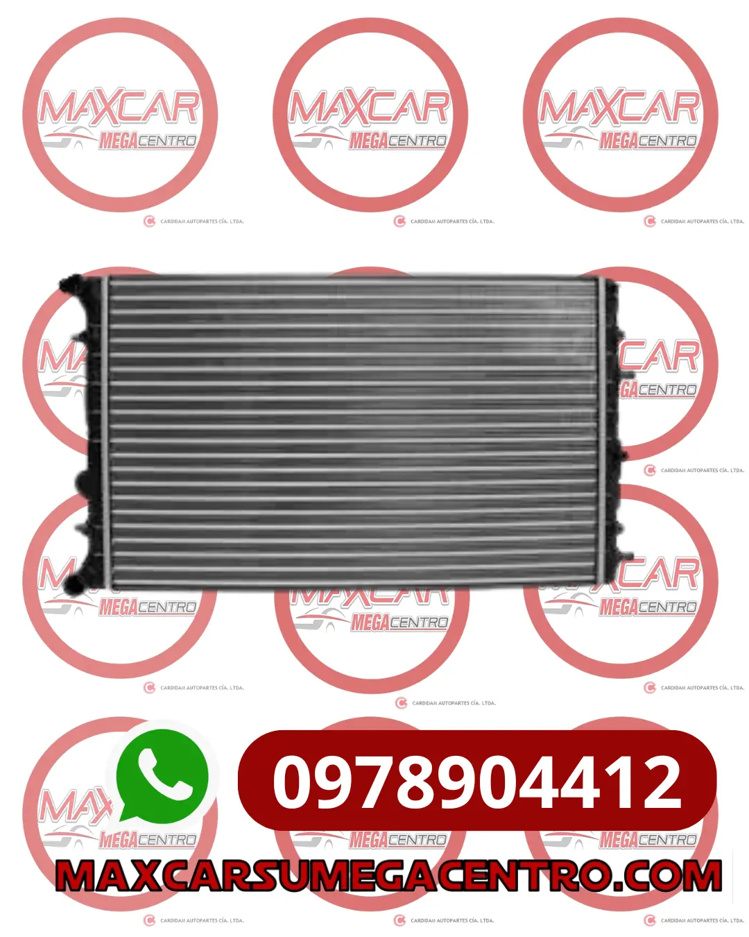 Rad.5Z0121253d Radiador Polar 41086 Vw Gol 1.6 09-12  Polo 1.6 03-08 Fox  C/A/C  26Mm 1