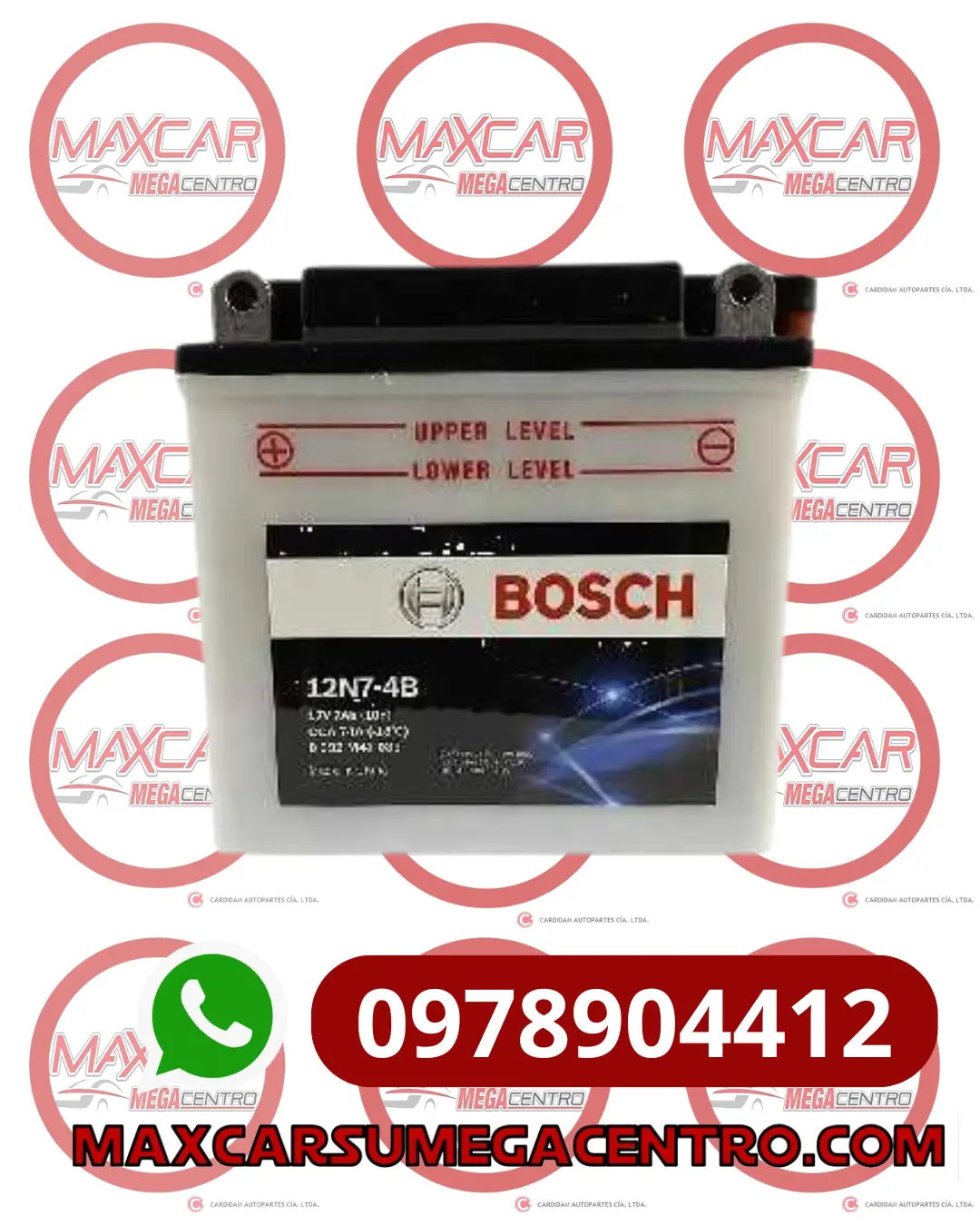 Bat.12N7-4B Bosch Bateria Moto 1