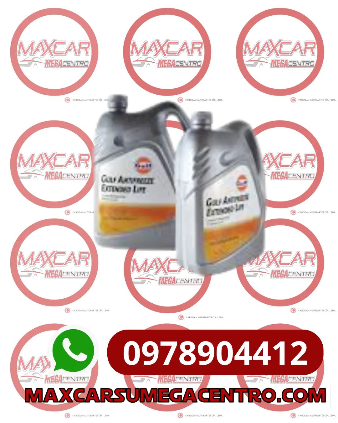 Ref.Gn Gulf Galon Refrigerente Antifreeze Extended Life 50/50 Naranja 1