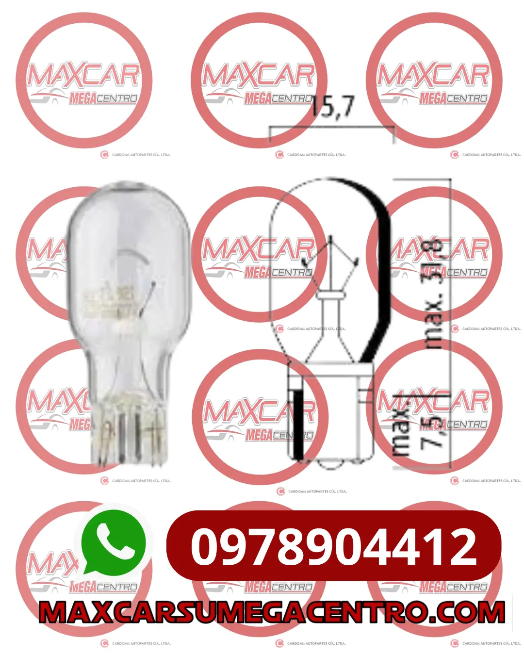 Foco Uña Cabezon 12V Gl921 W16w - Fñc12 1