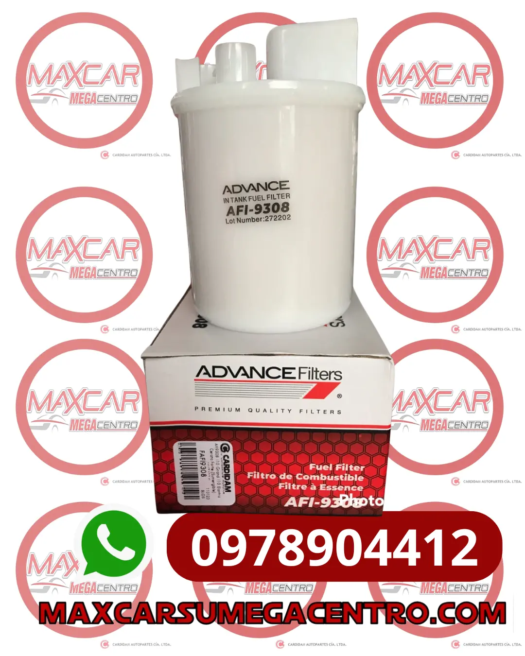 F.Afi9308 Filtro Combustible Advance I10 Grand I10 Elantra Cerato Forte (Sumergible) (Mf74334 31910-2H000) 1