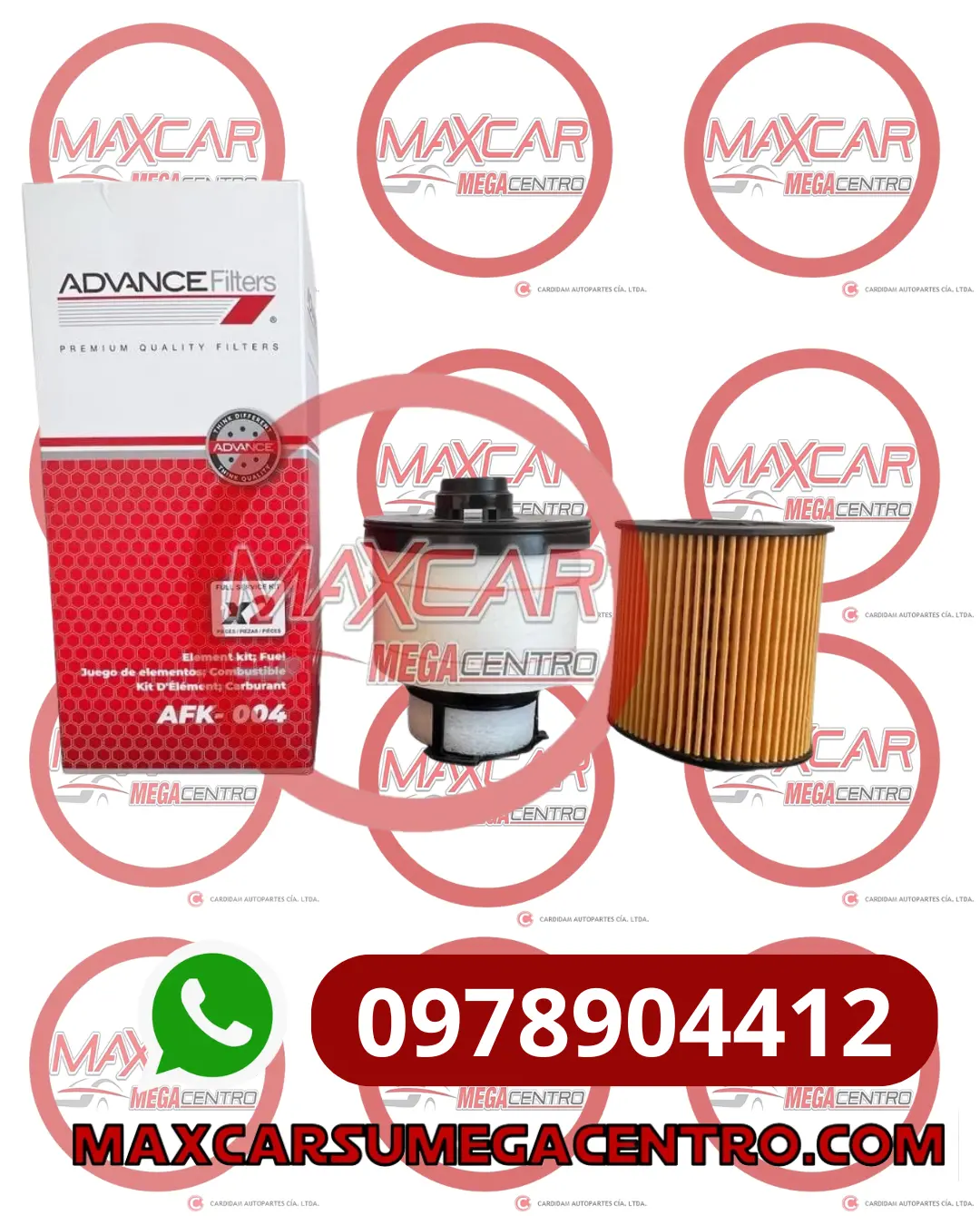 F.Afk004 Filtro Combustible Advance Hino Serie 300 2022 Dutro City 514 Dutro 616 Dutro 716 Dutro 816 (Afe068+Afe069) 1