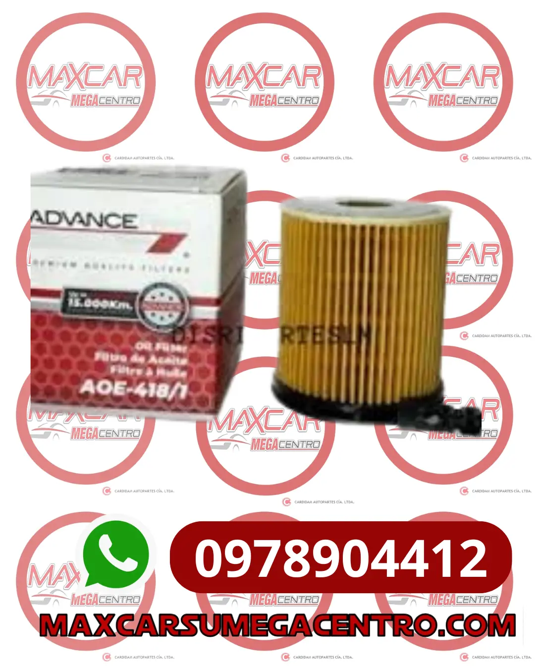 F.Aoe418/1 Filtro Aceite Advance  Creta 1.6 Sonet 1.6 Carens (Bce287c) 1