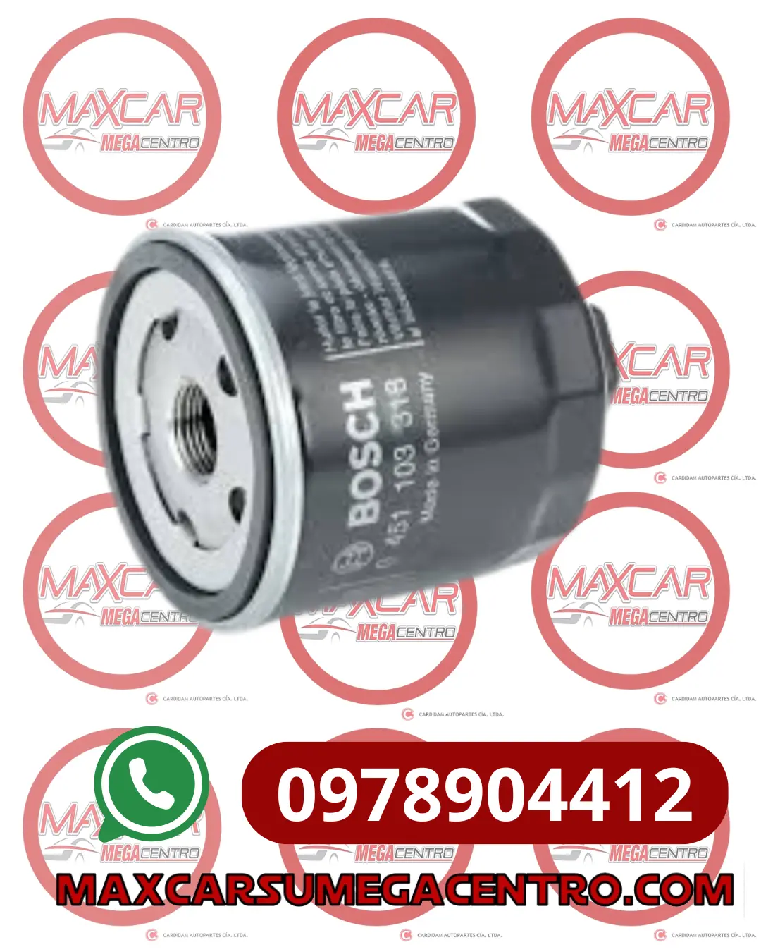 F.Ao5548 Filtro Aceite Bosch 0451103318 Vw Polo Fox (Psl560 Ml5548) 1