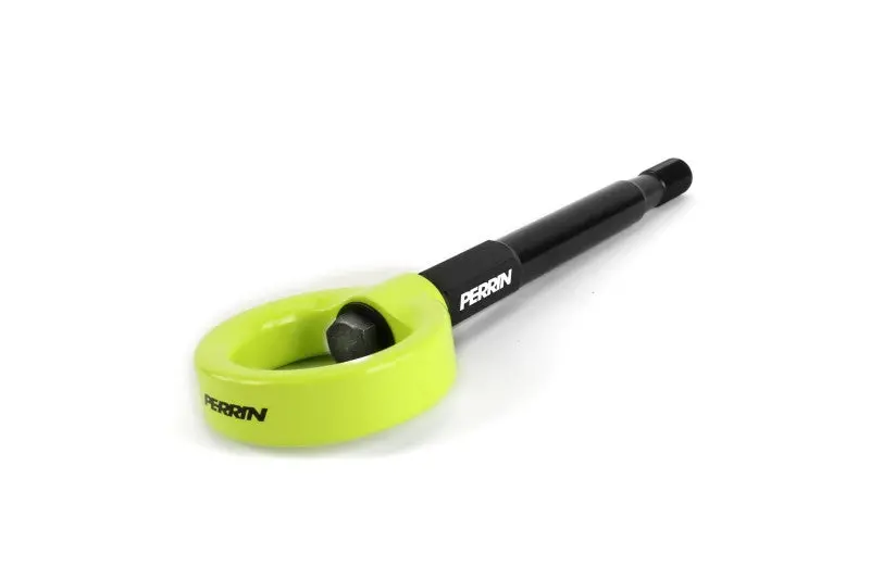 Perrin 08-14 Subaru Wrx/Sti Sedan Tow Hook Kit (Rear) - Neon Yellow 1