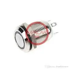 Switch Metal Push Alto 12Mm Anillo Luz Led Verde 12-24 Vdc (609.84) - Sw60984 1
