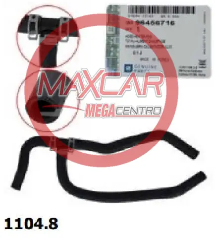 Manguera Radiador Sup Gm 96456716 Corsa 1.3-1.4-1.6L 8V (1104.8) - Mg11048 1