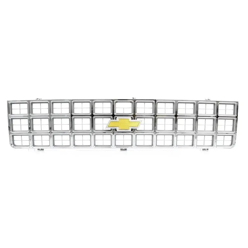 Amd Premium Grille - Oe Style With Foil Bowtie Emblem - Chrome - 80 Chevy C/K Pickup Blazer Suburban 1