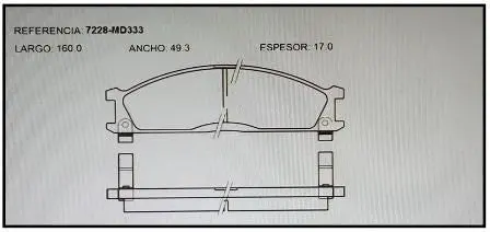 Pastilla Freno Kashima 7228-Md333 Nissan Pick Up 2.4-Pkd333 1