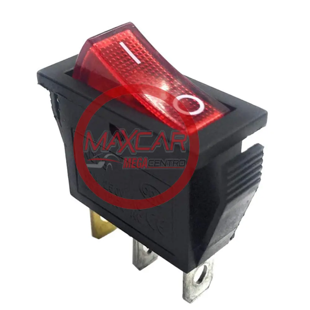 Boton Pulsador Rojo Con Luz Off-On Stark Sw027 - Sw027 1