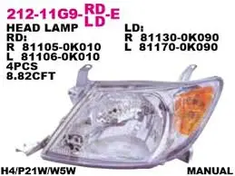F21211g9l-	Faro Silvin 212-11G9 Lh Toy Hilux 06-09 1