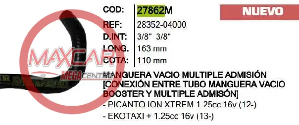 Man.27862 Manguera Vacio Multiple Admsion Inr Picanto (28352-04000) 1