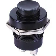 Switch Universal 609.19 Pito 2P Plastico Boton Blanco Base Negro  S60919 1