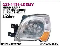 Faro Silvin Depo Kia Sportage 09-10 L 92101 1F511 L  223-1131-Ld-Ec L-F223-1131L 1