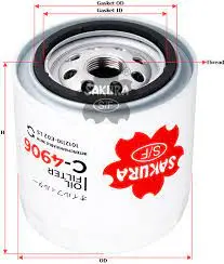 Filtro Aceite Sakura C4906 (7325) M20 Greatwall/Wingle - Fc4906 1