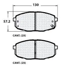 Pastilla Freno Hiq Sp1187 Picanto Cerato Forte 2.0 09 Post Tucson Ix35 Del  - Psp1187 1