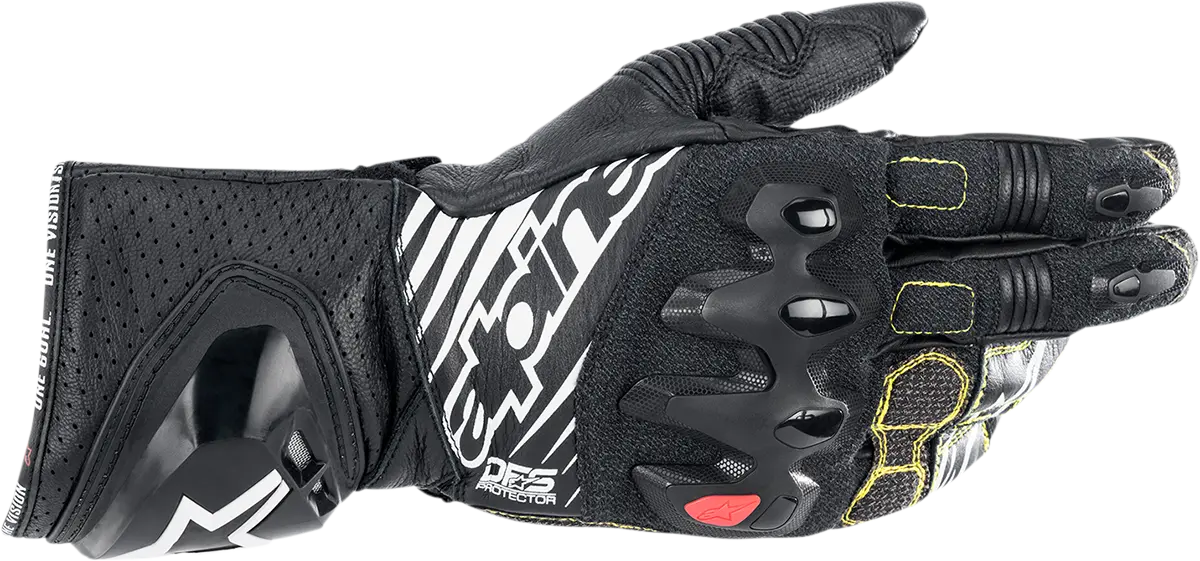 Alpinestars Gp Tech V2 Racing Gloves – Black/White, Size Large (Model 3556622-12-L) 1