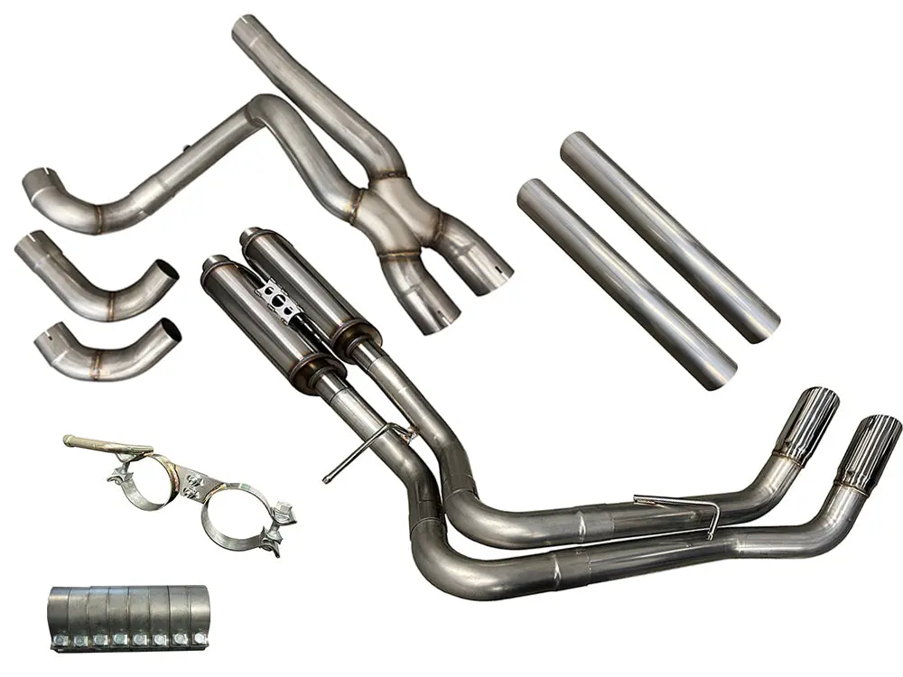 Silverado & Sierra True Dual Exhaust System | 1999-2019 (Single Cab) "Rear Exit" 1