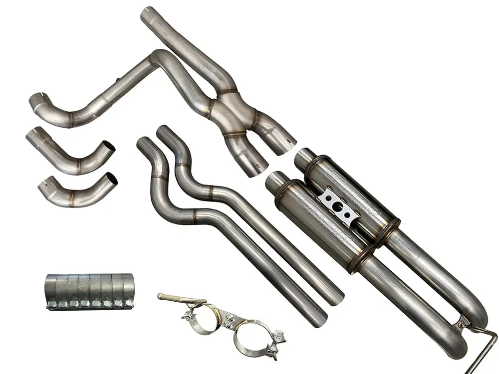 Silverado & Sierra True Dual Exhaust System | 1999-2006 (Crew & Extra Cab) "Axle Exit" 1