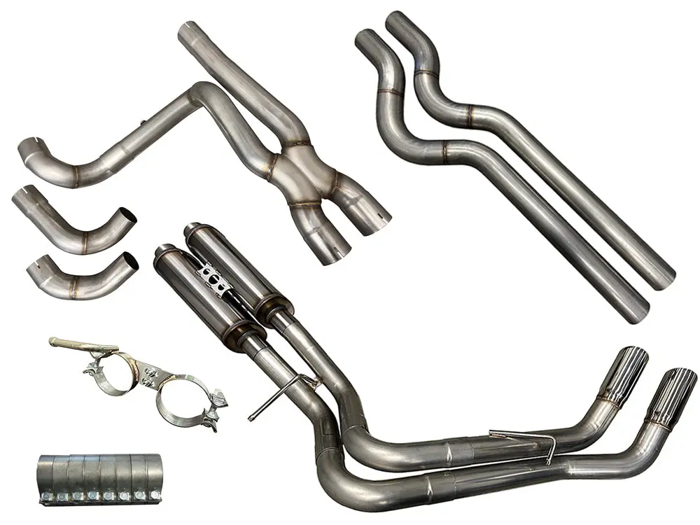 Silverado & Sierra True Dual Exhaust System | 1999-2006 (Crew & Extra Cab) "Rear Exit" 1