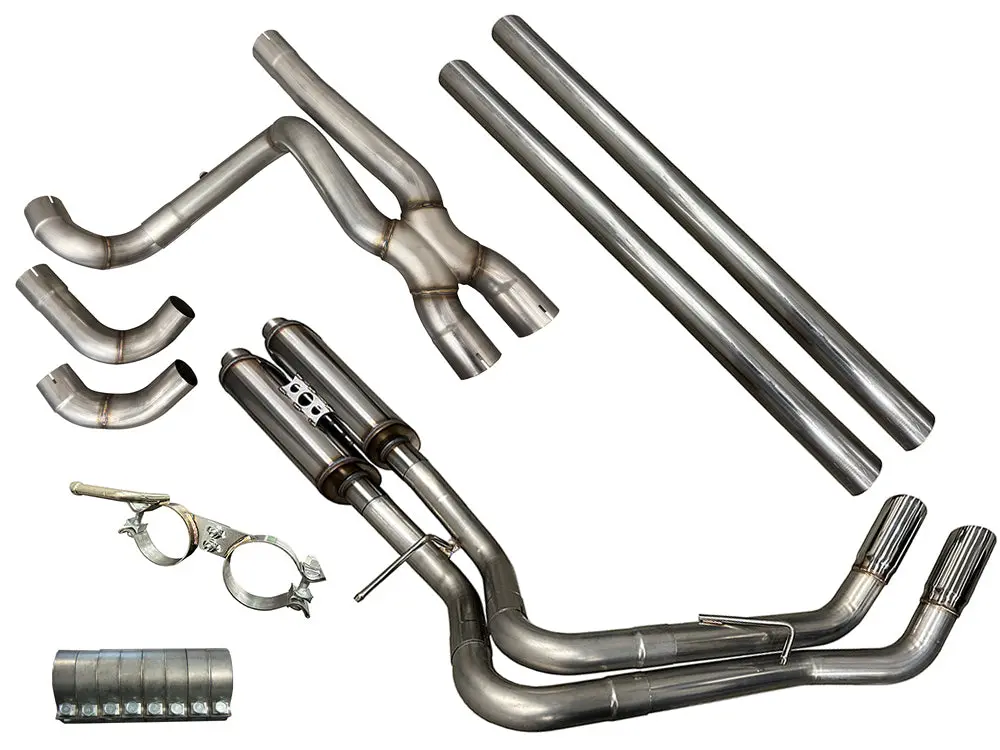 Silverado & Sierra True Dual Exhaust System | 2007-2019 (Crew & Extra Cab) "Rear Exit" 1
