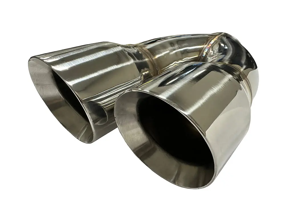 Stainless 3" Dual Exhaust Tips "Passenger Side" | (11" Length, 4" Tip Diameter) 1