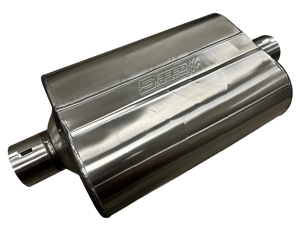 2.5" Inlet/Outlet "Chambered Series" Muffler | (Center Inlet, Center Outlet) 1