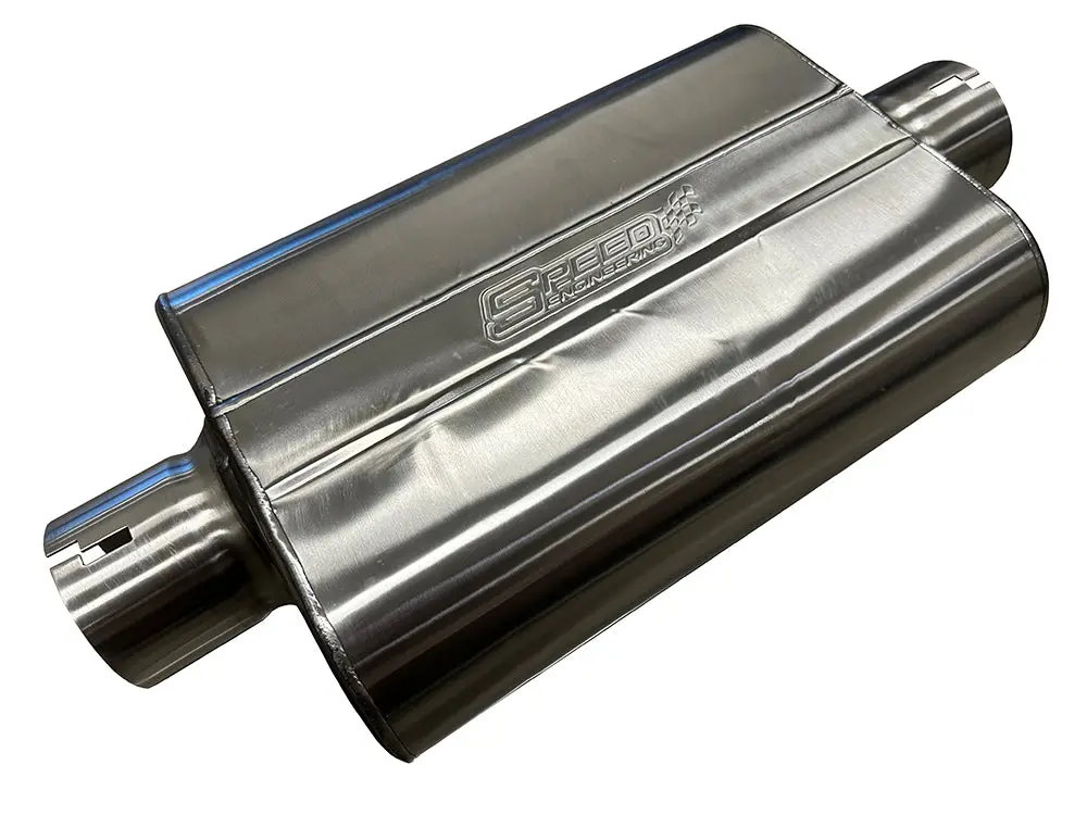 3" Inlet/Outlet "Chambered Series" Muffler | (Center Inlet, Center Outlet) 1