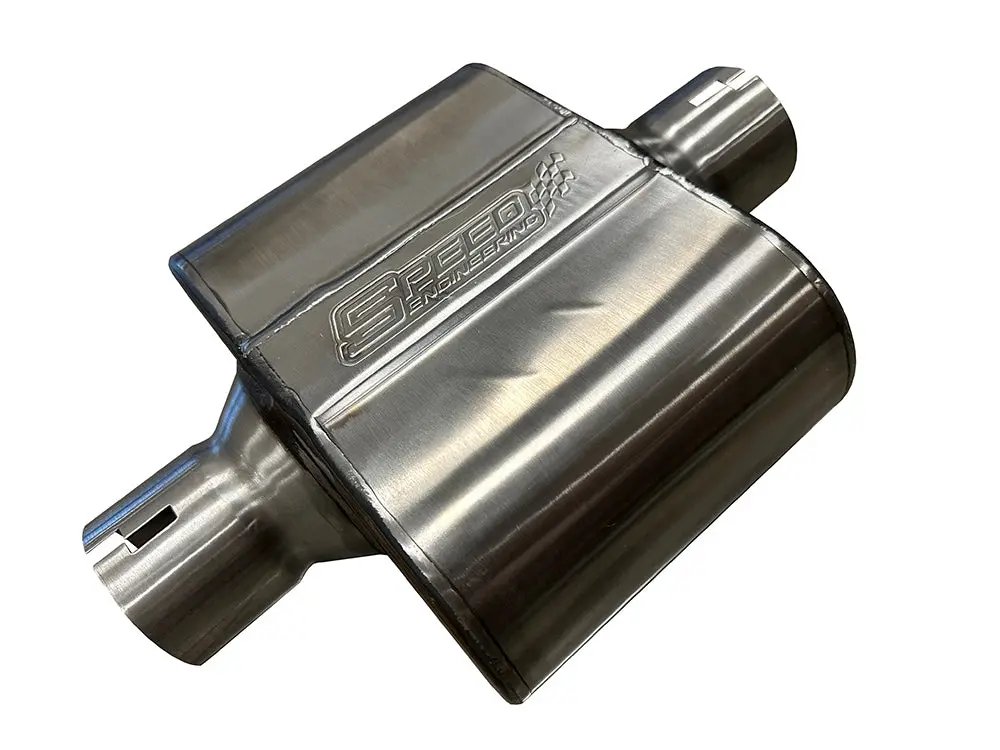 2.5" Inlet/Outlet "Race Series" Muffler | (Center Inlet, Center Outlet) 1