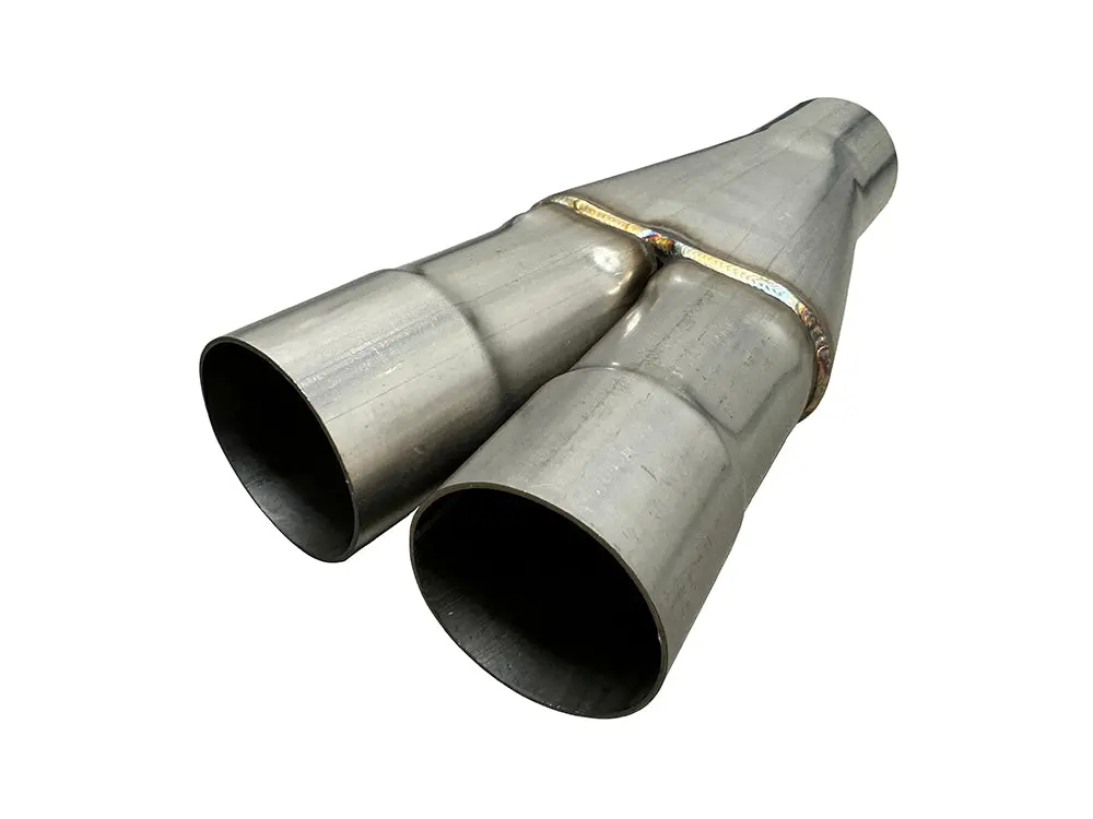 Universal Y-Pipe | (2.5" Inlets/3" Outlet) Stainless 1