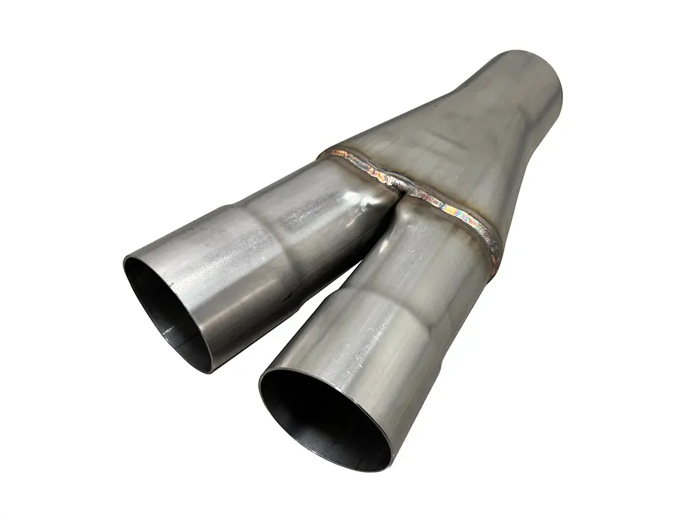 Universal Y-Pipe | (3" Inlets/3.5" Outlet) Stainless 1