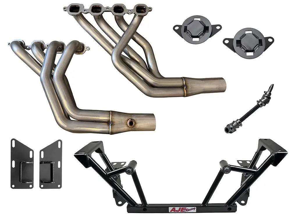 Lt Swap Longtube Headers & Aje K-Member | 1979-93 Fox Body & 1994-04 Ford Mustang 1
