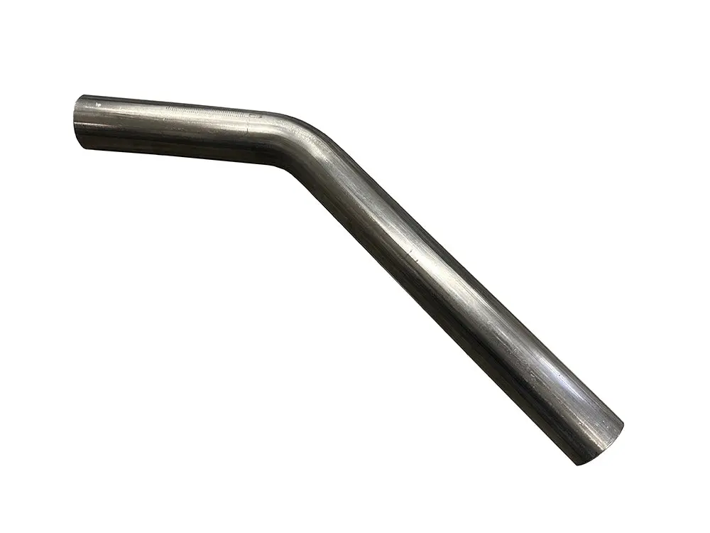 Stainless 1 3/4" - 1 7/8" Exhaust Header Tubing | (45 Degree 2.25"/2.5" Radius - 12" Long Leg) 1