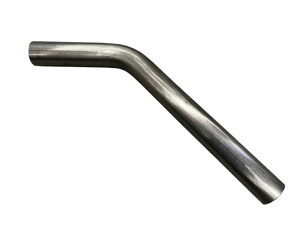Stainless 1 3/4" - 1 7/8" Exhaust Header Tubing | (45 Degree 3" Radius - 12" Long Leg) 1