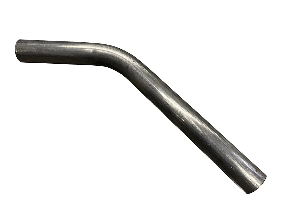 Stainless 1 3/4" - 1 7/8" Exhaust Header Tubing | (45 Degree 4" Radius - 12" Long Leg) 1