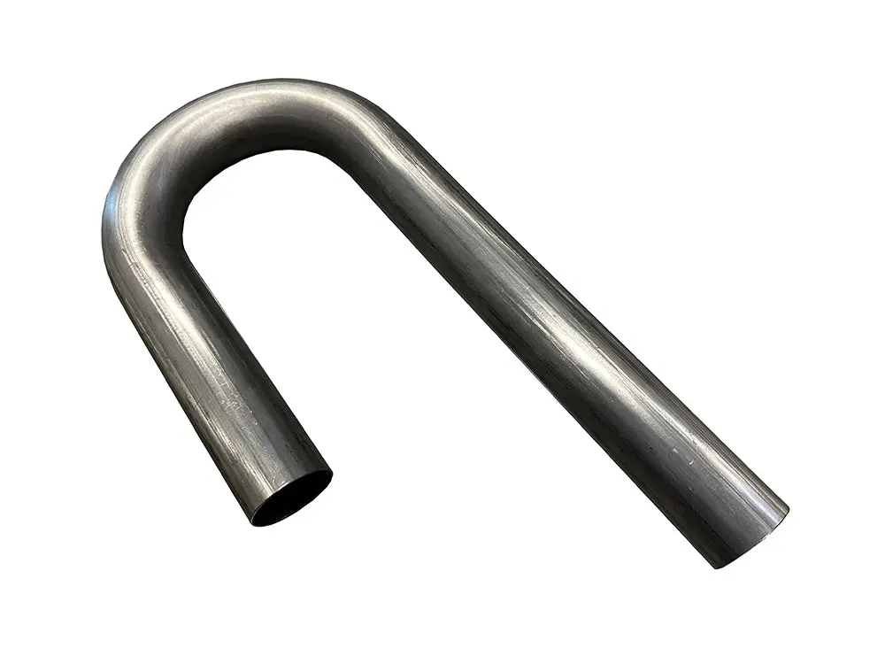 Stainless 1 3/4" - 1 7/8" Exhaust Header Tubing | (J - U Bend, 3" Radius - 12" Long Leg) 1