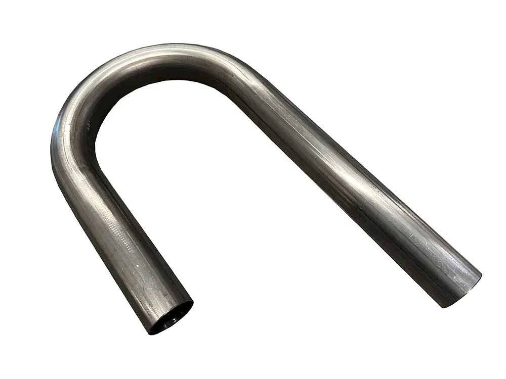 Stainless 1 3/4" - 1 7/8" Exhaust Header Tubing | (J - U Bend, 4" Radius, 12" Long Leg) 1