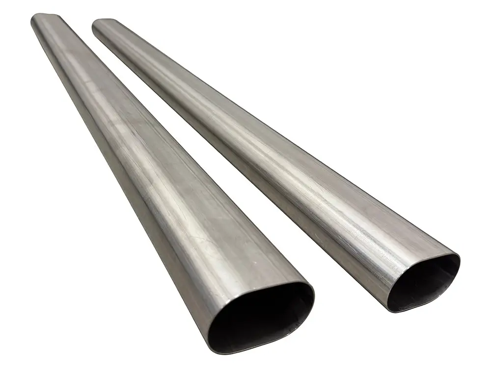3" Stainless Oval Exhaust Tubing | 44" Length 1