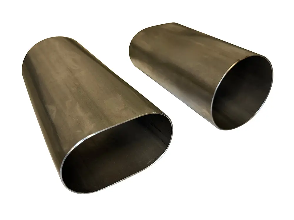 3" Stainless Oval Tubing Adapter | (Oval To Standard 3" Tubing) 6" Length 1