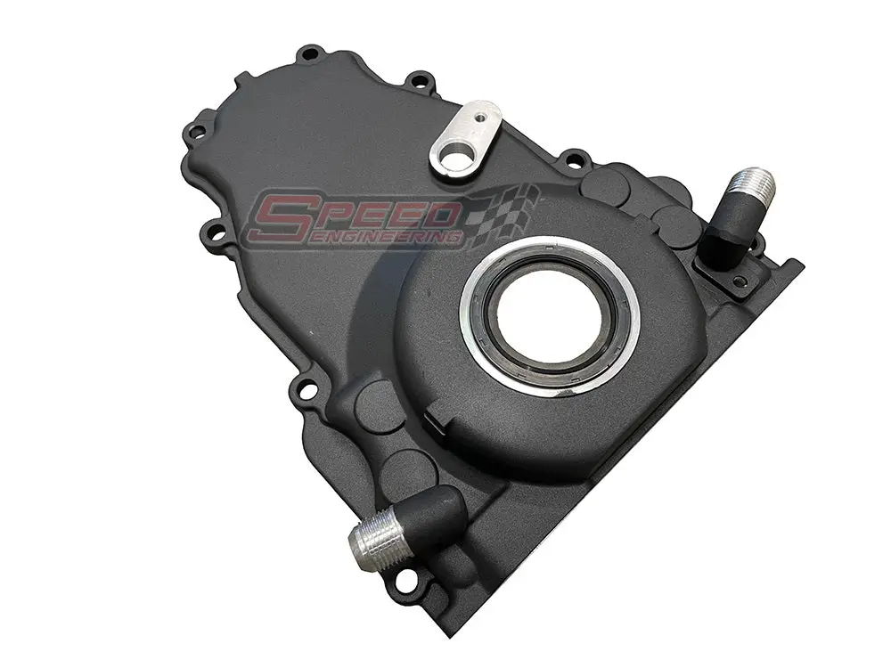 Ls Gen 4 Turbo Oil Drain Front Timing Chain Cover | (Black) 1