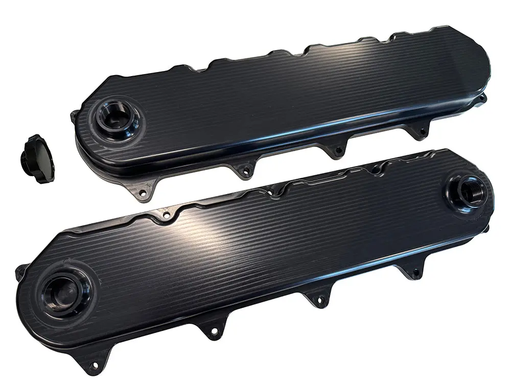 Speed Engineering Lt Billet Smooth Valve Covers Anodized Black | (Lt1, Lt2, Lt4 Engines) Universal 1
