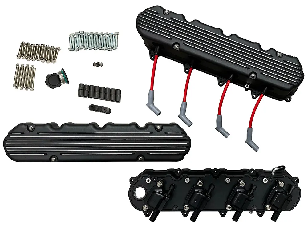Lt 2 Piece Finned Valve Covers | "Black" (Gen V Lt Engines) 1