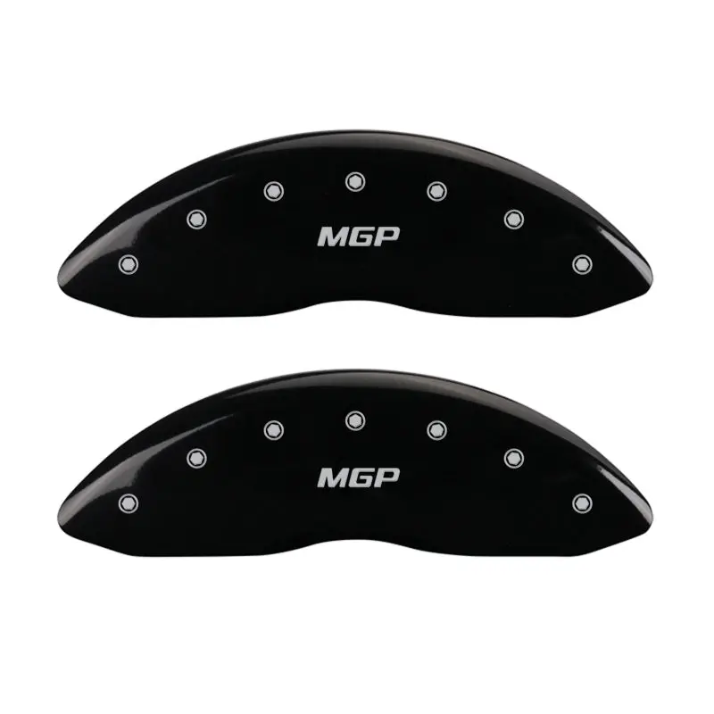 Mgp Engraved Front & Rear Caliper Covers – Matte Black Finish With Silver Chrome Accents 1